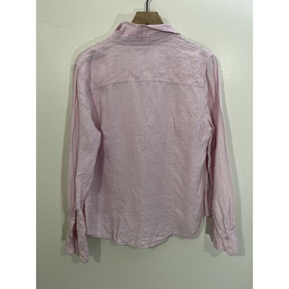 J CREW Baird McNutt Irish Linen Shirt 14 Coastal Quiet Luxury Minimalist Relaxed - Picture 8 of 14